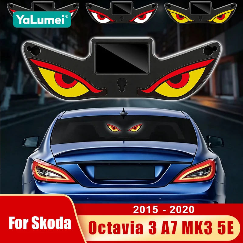 

For Skoda Octavia 3 A7 MK3 5E 2015 2016 2017 2018 2019 2020 Car Solar Devil Eye LED Warning Light Accessories