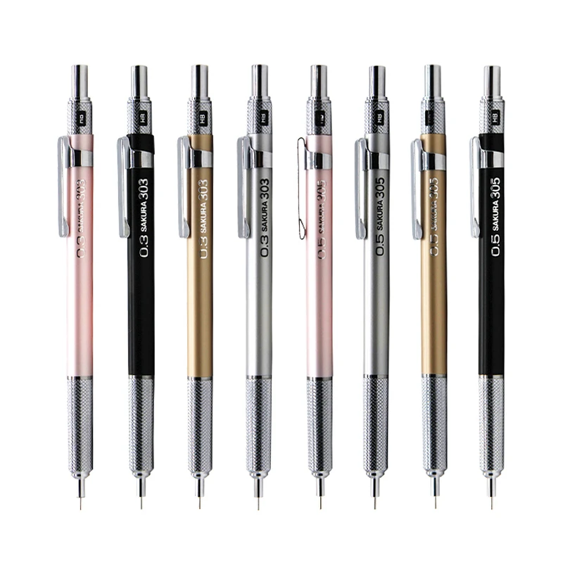 SAKURA Mechanical Pencil Activity Pencils 0.3/0.5mm Press Automatic Pencil Drawing Writing School Stationery Supplies