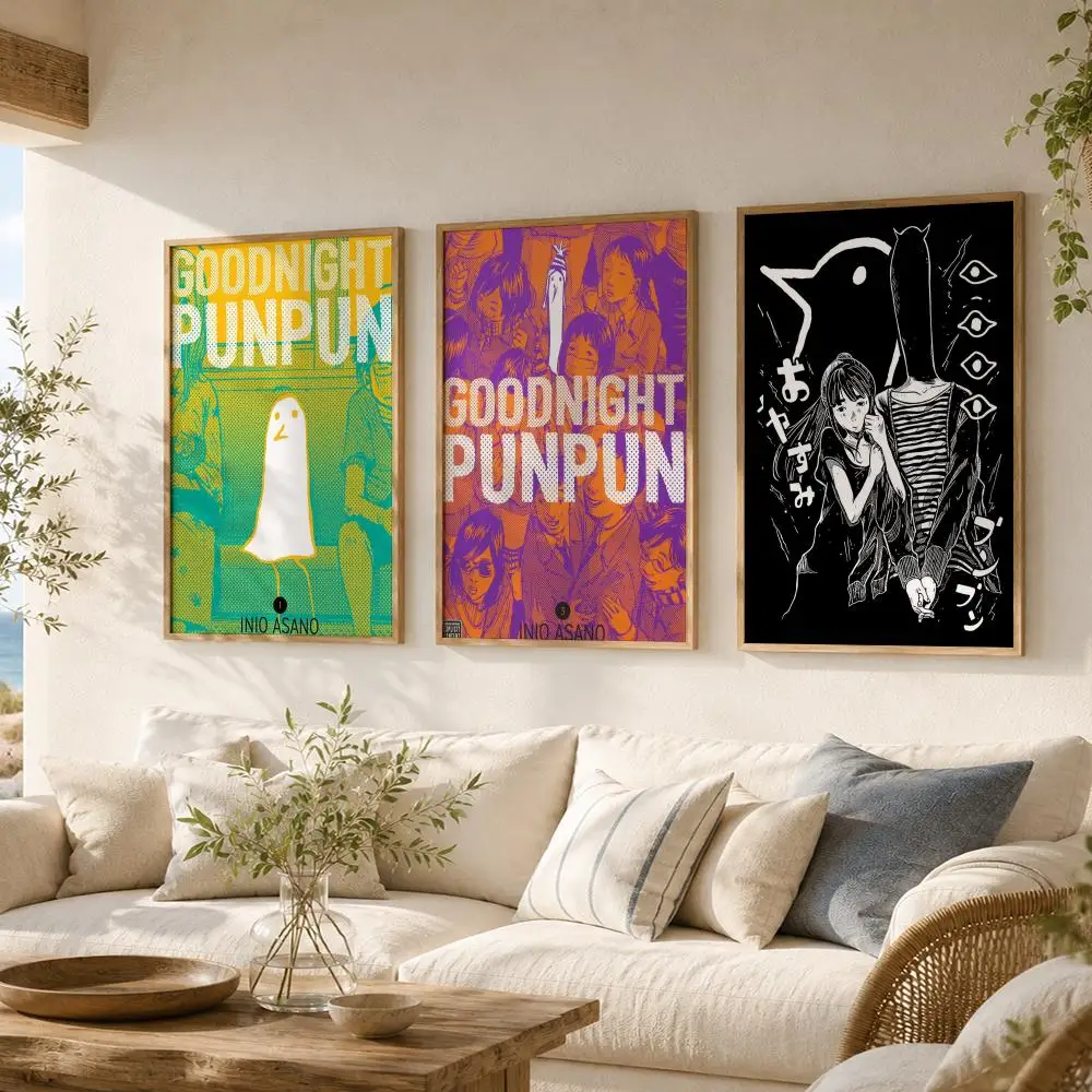 Anime G-Goodnight P-Punpun Painting Canvas Poster Bedroom Living Room bar Hallway House interior Wall Decor