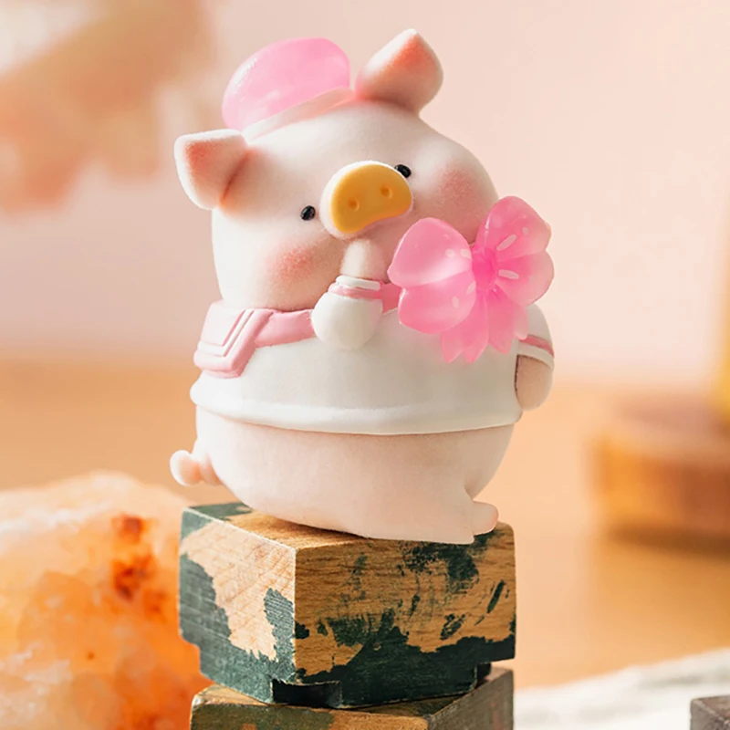 New Lulu Pig Blind Box Lulu In Bloom Sakura 2 Mysterious Surprise Box Figure Kawaii Animal Model Pvc Guess Figurine Kids Gift