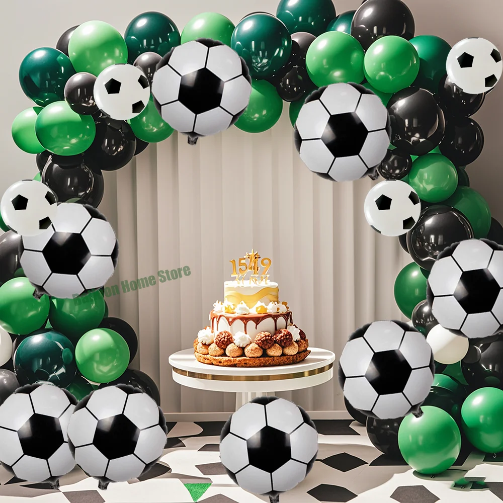 

101pcs/Set Football Themed Balloon Arch Set Baby Children's Birthday Party Aluminum Foil Football Balloons Decoration DIY Ballon