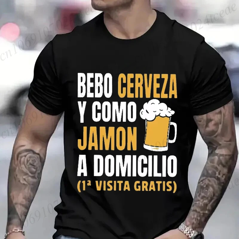 Camiseta Hombre,camiseta Cerveza Hombre,Men's T-shirt,Funny T-shirt Man,beer Shirt,funny Spanish T-shirts,I Drink Beer T Shirt image 4
