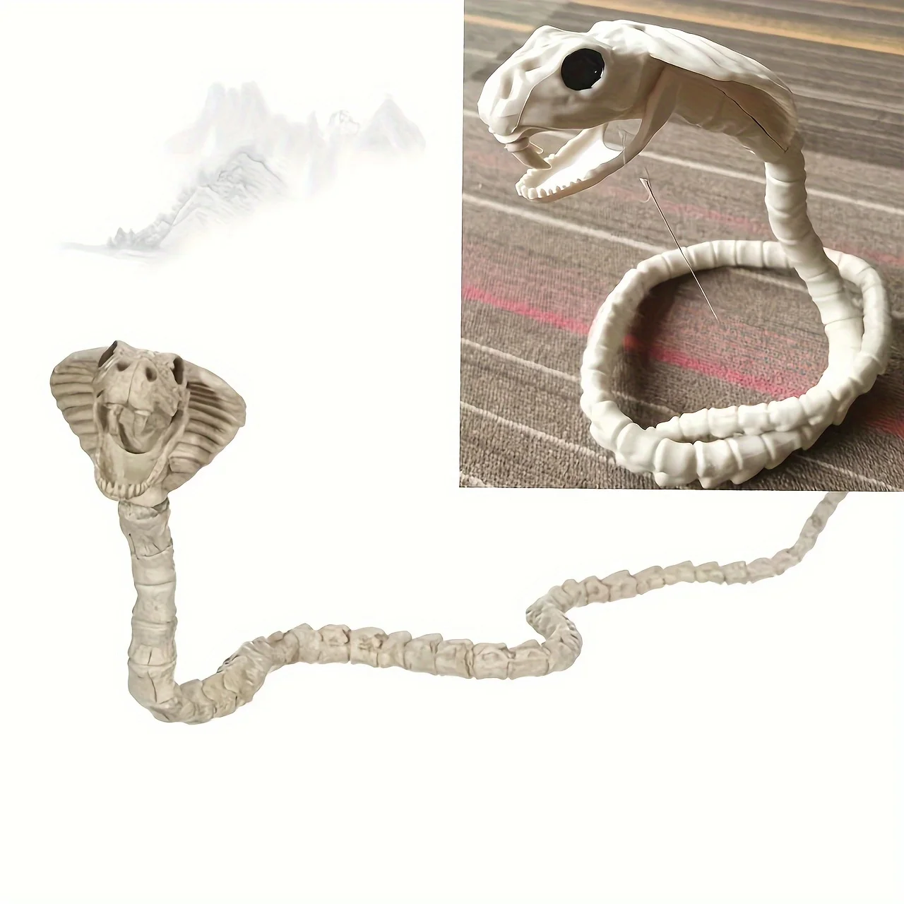 

Halloween Animal Skeleton Cobra Animal Skeleton Halloween Decoration Ghost House Trick Simulation Cobra Skeleton