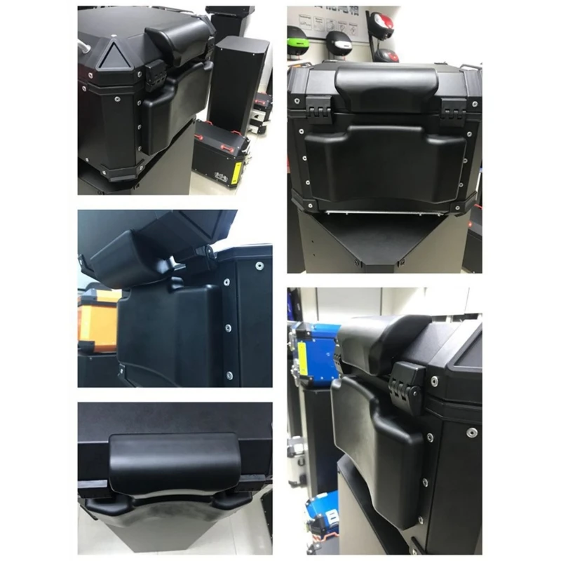 2024 New Motorcycle Passenger Backrest Back Pad Universal Self-adhesive Shockproof Moto Rear Top Case Box Luggage Cushion