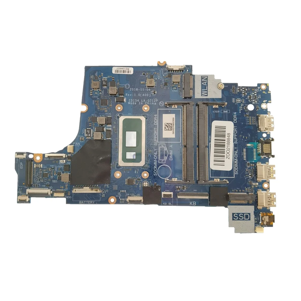 Imagem -06 - Placa-mãe do Portátil para Dell Inspiron Edi54 La-g712p I58265u Cpu 3480 3580 3780 3583 Ddr4 100 Testado