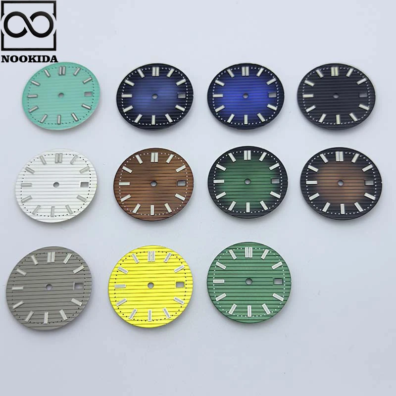 NOOKIDA 30.5 مللي متر S ساعة الطلب الأخضر مضيئة وجوه صالح NH35 NH36 التلقائي ساعة يد تعمل بالحركة اكسسوارات ساعة إصلاح