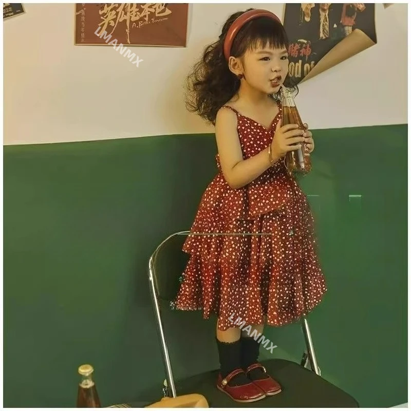 

Винтажное красное платье в гонконгском стиле для сценической фотографии, детское платье для выступлений 80-х и 90-х годов, платье