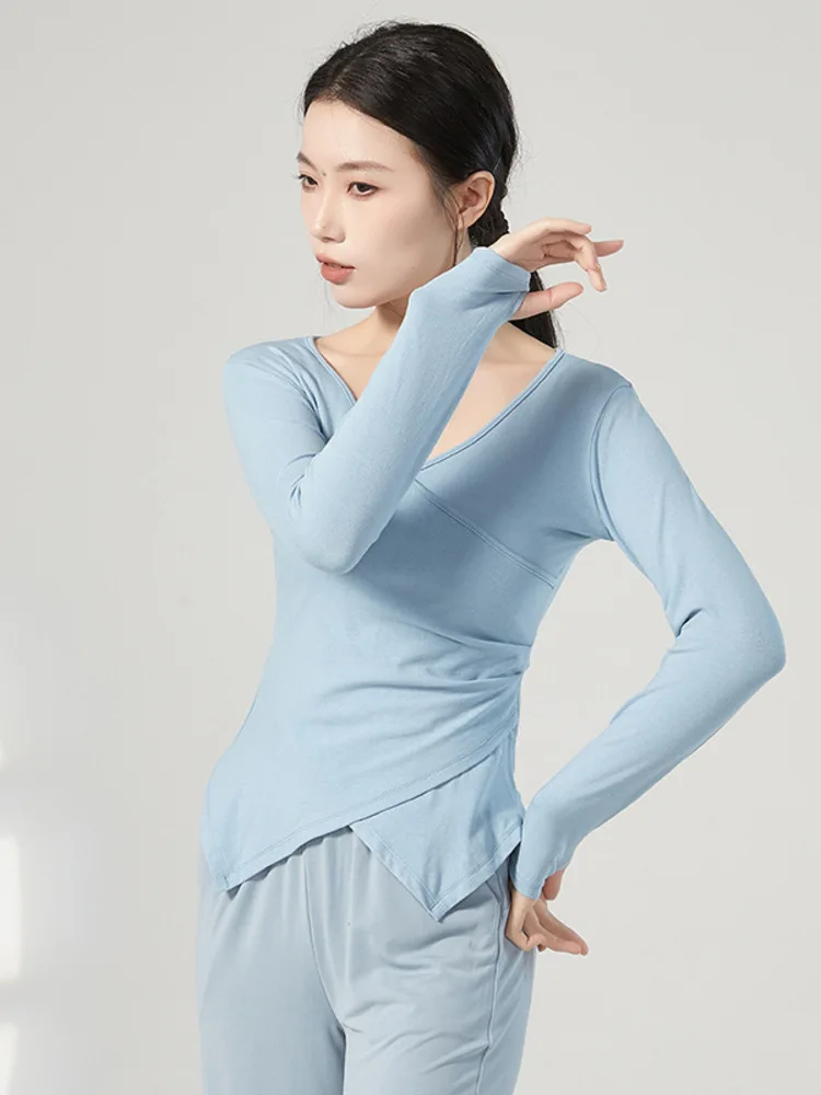 

Solid Color Modern Dance Elegant Chic Party Long Sleeves Tops Jazz Slim Fit Street Waltz Adult Graduation Latin Clothes 2024