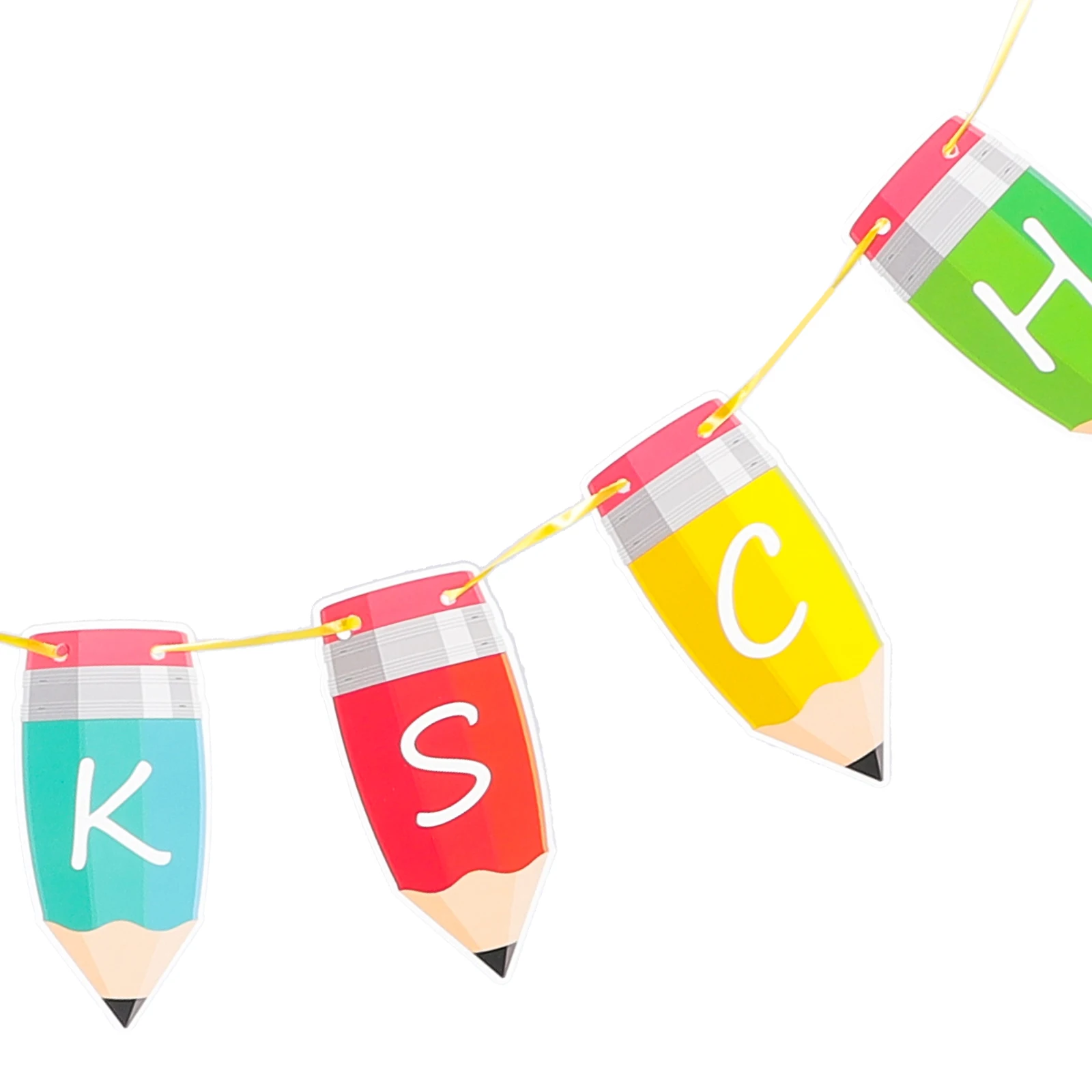 School Start Banner Decoration for Decorations Back to Hanging Sign Paper Welcome First Day Campus Classroom