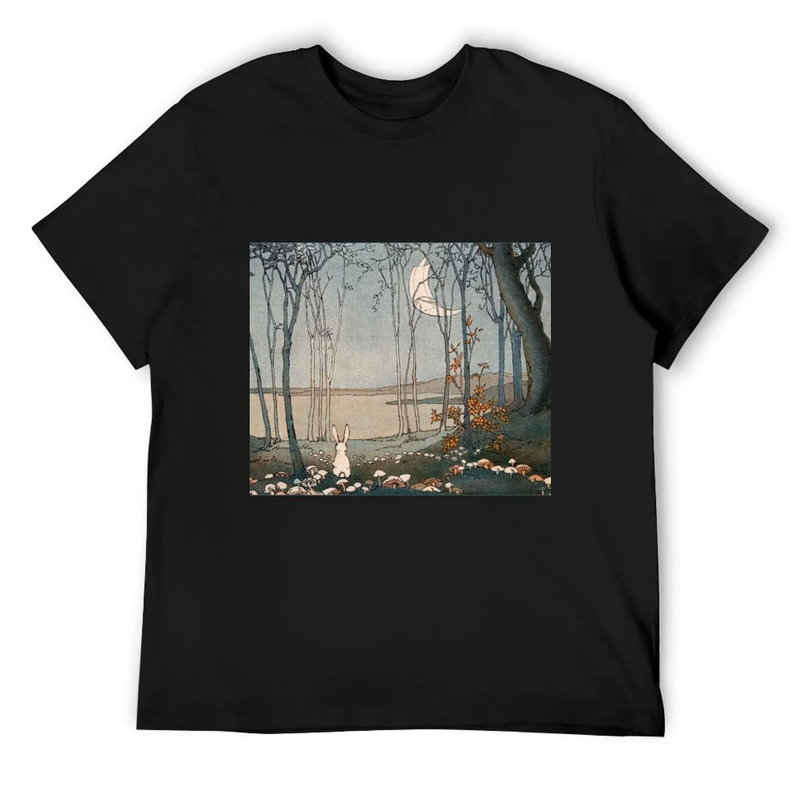 

Bunny and the New Moon - Shirley Kite T-Shirt animal prinfor boys anime tshirt korean fashion outfits for men