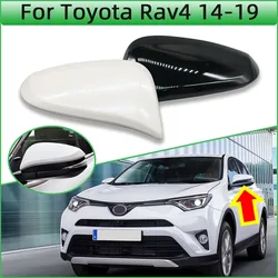 For Toyota Rav4 2014 2015 2016 2017 2018 2019 Auto Parts Rearview Mirror Cap Cover Car Mirror Housing Shells Painted Replacement