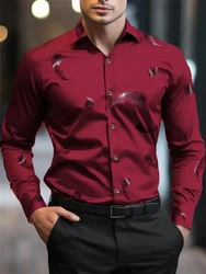 Men's Hawaiian Shirt Blue Striped Printed Shirt Fashion Elegant Summer Beach Shirt Temperament Streetwear Lapel Mens Clothing