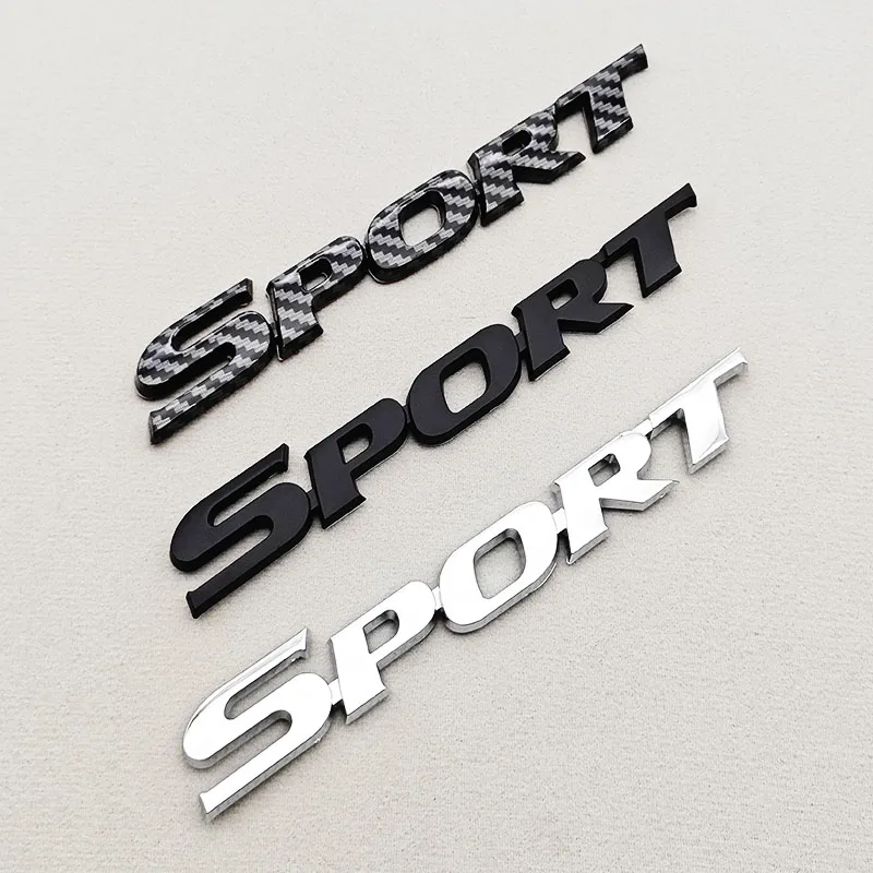 3D ABS Chrome Car Letters Logo SPORT Badge Sport Stickers Car Rear Trunk Emblem For Toyota Camry RAV4 Corolla Yaris Accessories