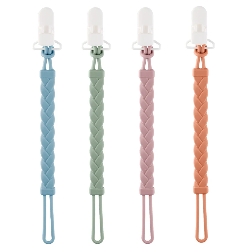 

Детская плетеная соска с цепочкой против потери, пищевой прорезыватель, встроенная веревка против потери, устойчивая к потери, устойчивая к высоким температурам соски