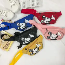 Disney Mickey Mouse chest bag Cute Children's Chest Bag Girl Boy Messenger Bags Minnie Mickey Waist Bags Coin Purse Gifts