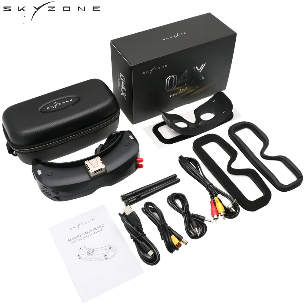 

SKYZONE SKY04X PRO OLED 48CH 5.8G Steadyview Receiver 1920X1080 DVR FPV Goggles Head Tracker for RC plane Racing Drone