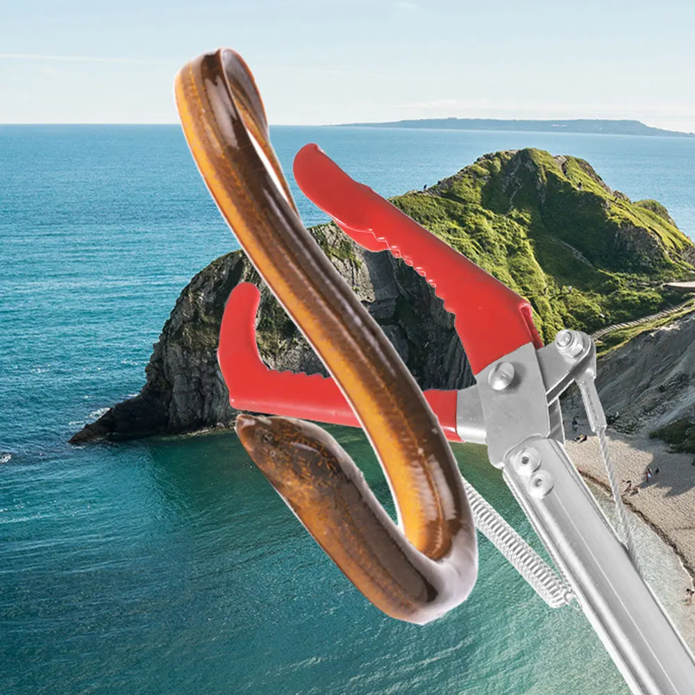 

1.5M Foldable Snake Tongs Snake Hook Catcher Stainless Steel Snake Hook Pliers Pick Up Tool To Catch Loach Crab Rubbish Clip