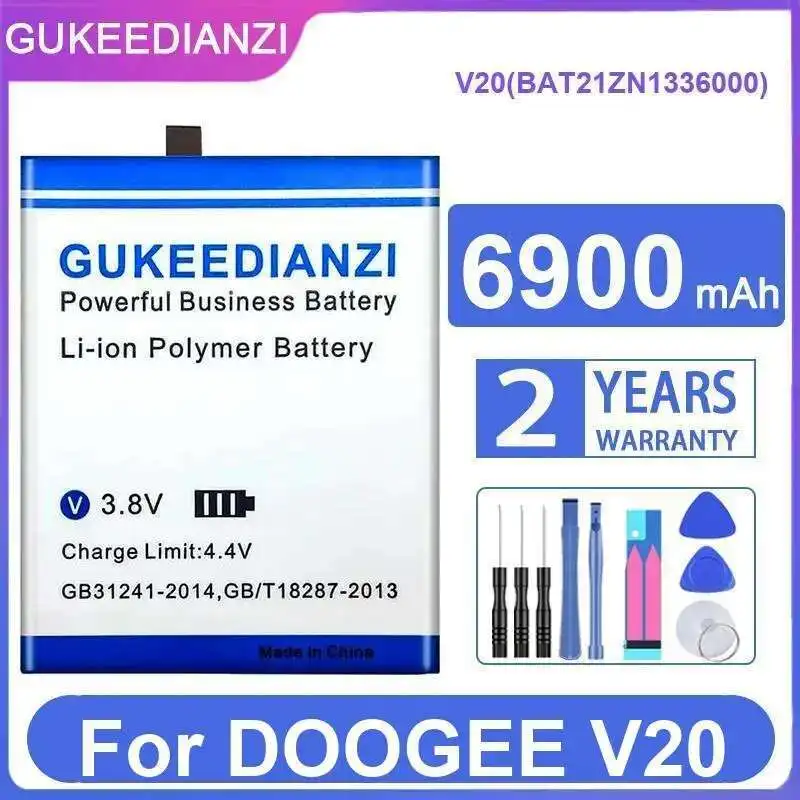

V20 BAT21ZN1336000 Аккумулятор для мобильного телефона с быстрой зарядкой для Doogee 6900 мАч
