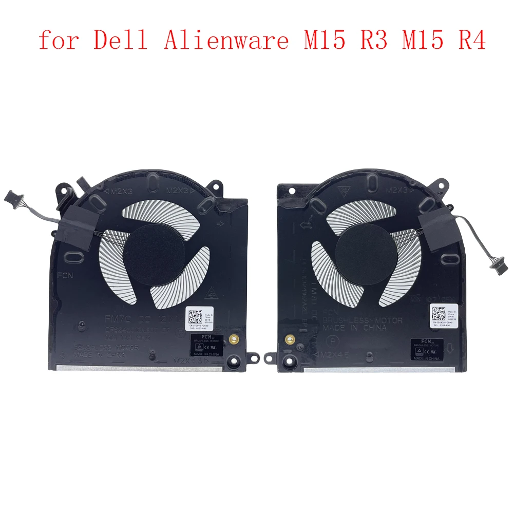 Replacement New Laptop CPU + GPU Cooling Fan for Dell Alienware M15 R3 M15 R4 AWM15-7272WHT-PUS AWM15R4-7689WHT-PUS Series Fan