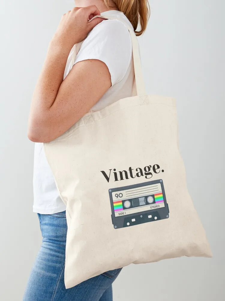 

vintage tape Tote Bag hand bags tote bag university tote bag men's Eco