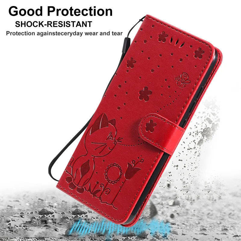 حافظة لهاتف VIVO Y1S Y90 Y91C غطاء هاتف من جلد البولي يوريثان قابل للطي