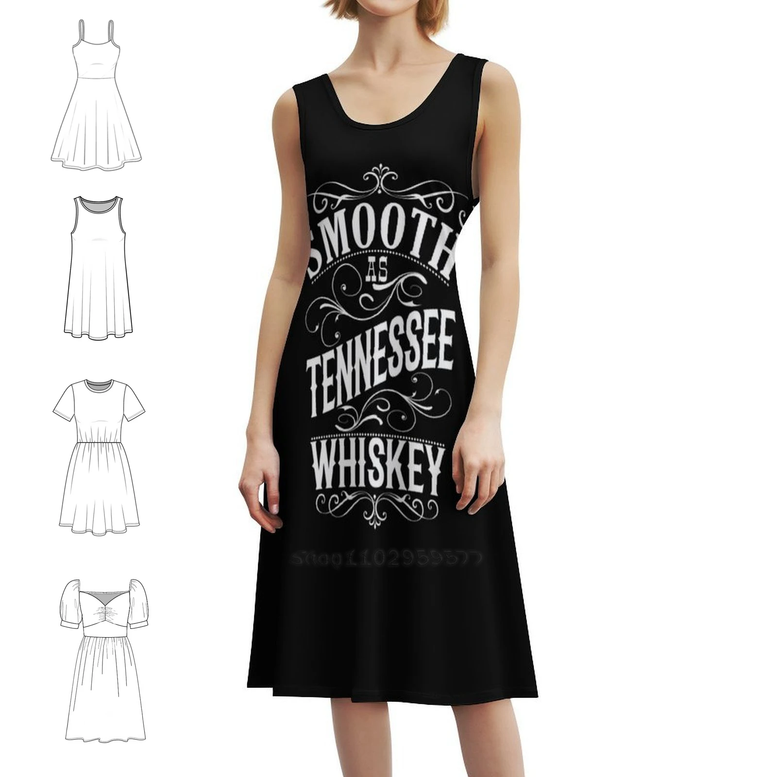 

Гладкое женское уличное праздничное платье с виски в стиле Tennessee, модная клубная одежда с принтом для женщин, бар Stapleton Nashville Chris