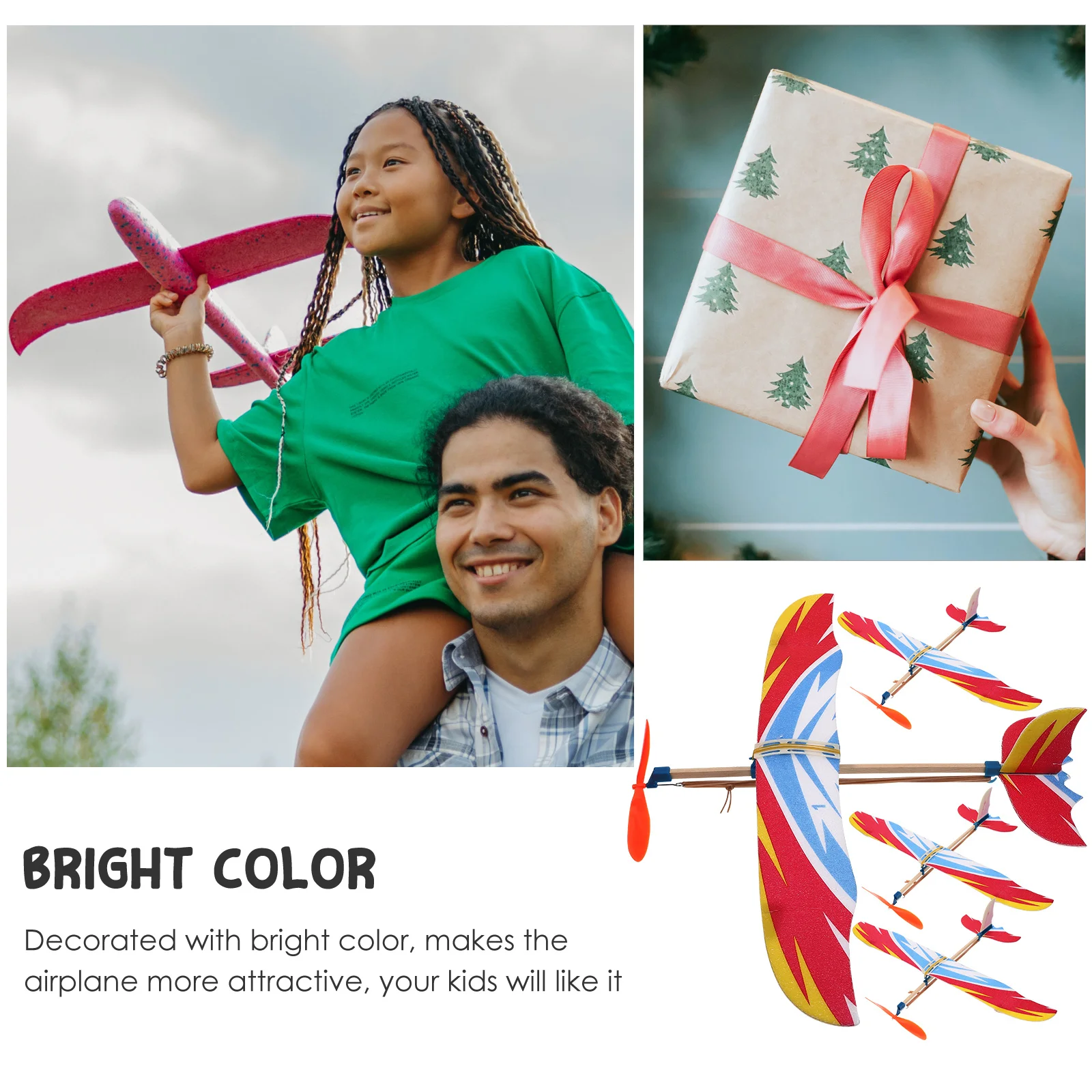 4 Uds. De aviones pequeños de ciencia DIY, aviones de espumas creativas, aviones planeadores al aire libre para niños, juegos interactivos divertidos voladores