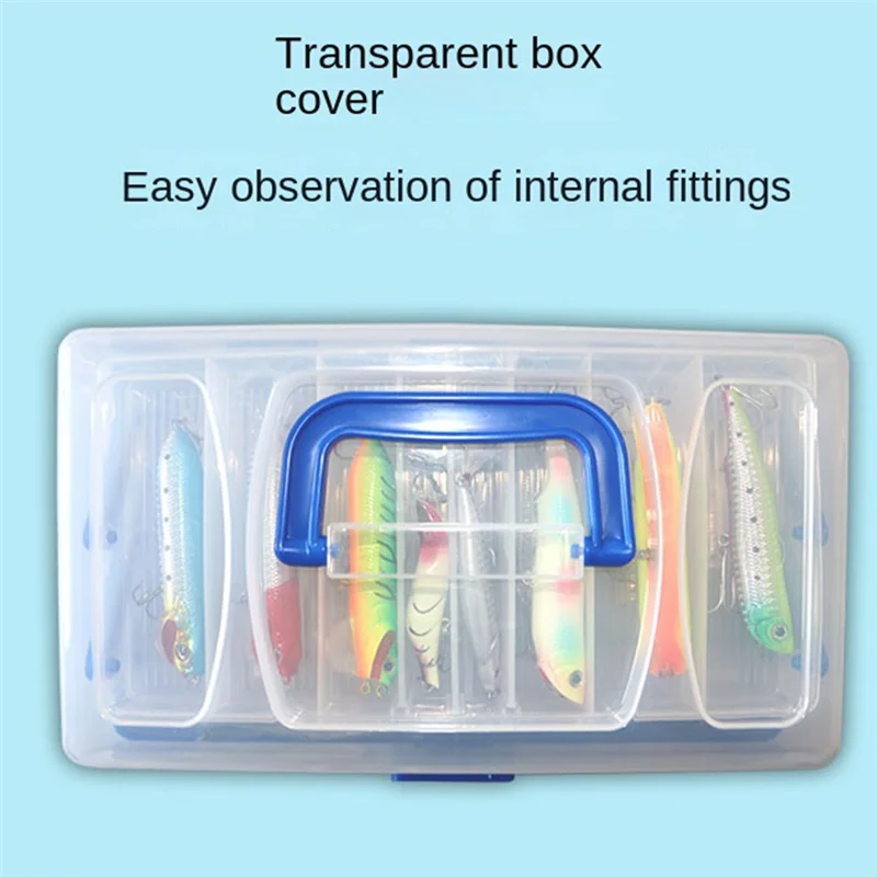 

【Hot Cake】Fishing Storage Box Hook Tackle Tool Container With Handle Waterproof Equipment Box