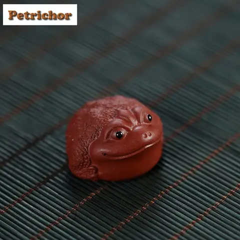 Yixing Zisha Mini Gyllene Padda Rökelsehållare Te Husdjur Antik Fisk Tank Landskapsarkitektur Te Figur Leksaker Te Staty Ornament 10 best sales teapet - №2