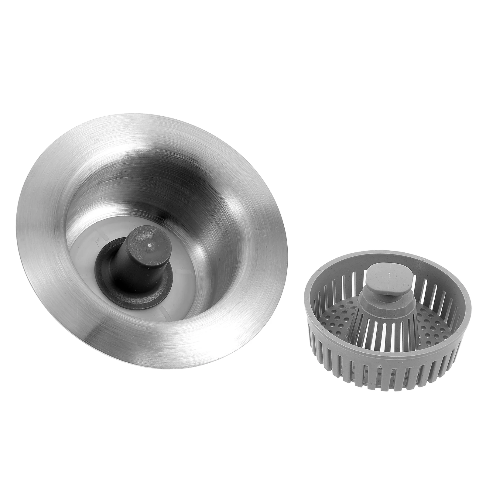 

Sink Bouncing Core Stainless Steel Drain Strainer Filter Kitchen Anti-clogging Stopper Universal Size Efficient