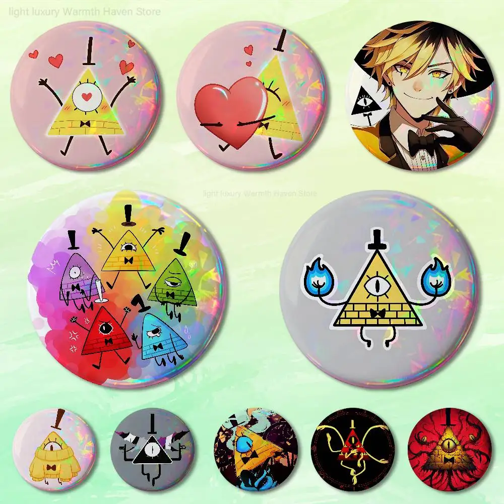 C-Cipher The Book Of B-Bill Pins 58mm Cute Cartoon Badge Handmade Brooches for Backpack Accessories