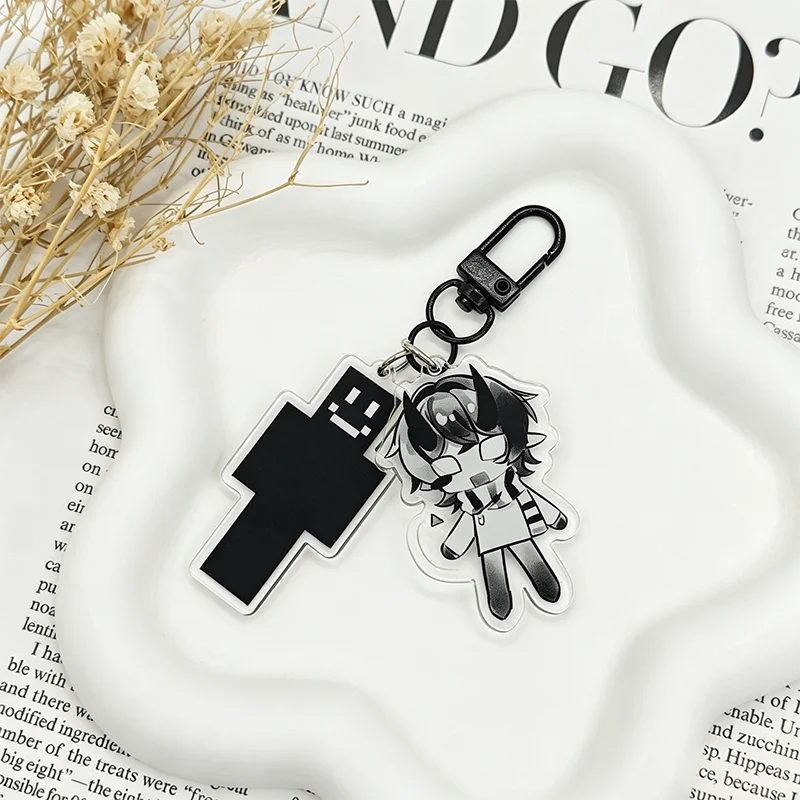 Game Twixxel Cosplay Keychain Badge Brooch Pin Kawaii Acrylic Pendant Keyring Key Chain Bag Accessory Ornament Decoration Prop