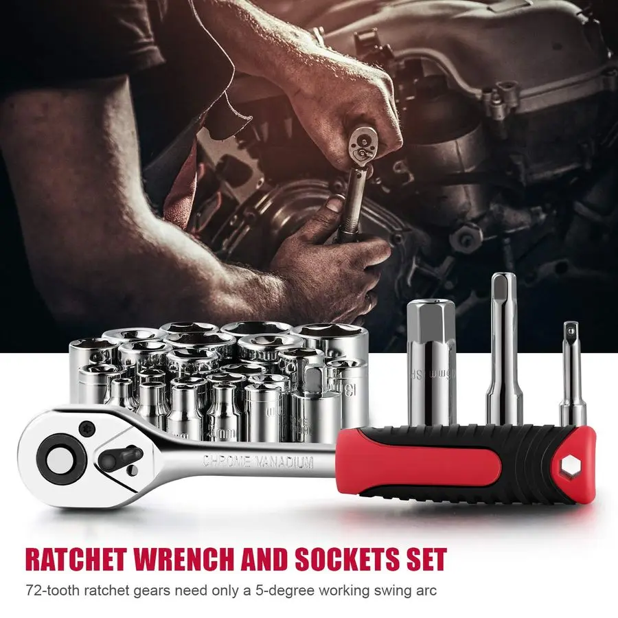 مجموعة أدوات منزلية مكونة من 218 قطعة، مجموعة أدوات إصلاح السيارات، مجموعات أدوات لمالك المنزل، ذو طيات، مجموعة مفكات براغي، مجموعة مقابس وصندوق أدوات Stora