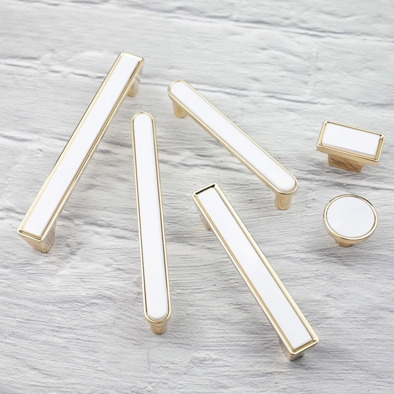 Modern Gold Zinc Alloy Handle Drawer Cabinet Door Handle Wardrobe Cabinet Shoe Cabinet Handle High-end Furniture Hardware