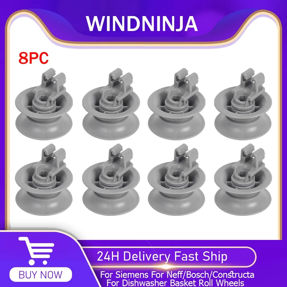 Für Geschirrspüler Top Korbräder 8PC Universal Korbroller Spülmaschinenräder für Siemens/Neff/Bosch/Constructa Kit Zubehör