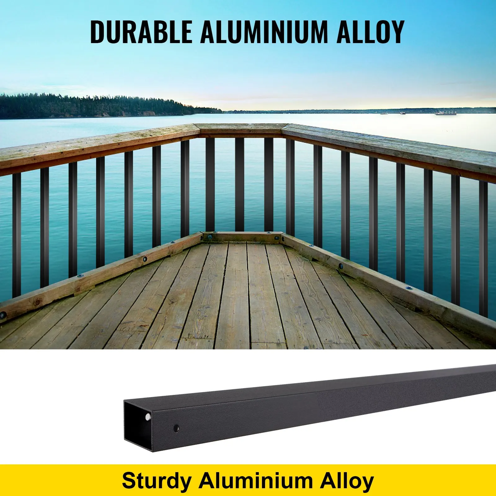 

Deck Balusters, 101 Pack Metal Deck Spindles, Staircase Baluster With Screws, Aluminum Alloy Deck Railing For Wood And