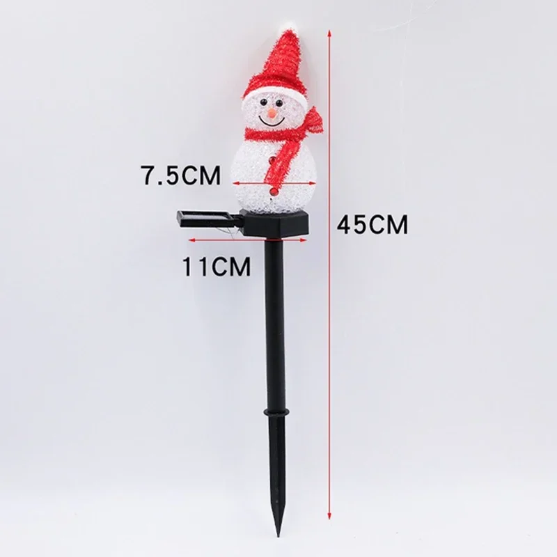 Christmas Solar LED Lights Snowman Garden Decoration Waterproof Light Outdoor Ground Plug Lamp Lawn Landscape Led Solar Lighting