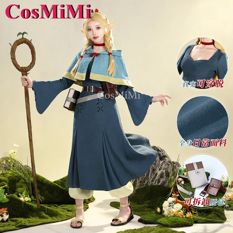 

CosMiMi Anime Delicious In Dungeon Marcille Donato Cosplay Costume Sweet Elegant Uniform Dress Carnival Party Role Play Clothing