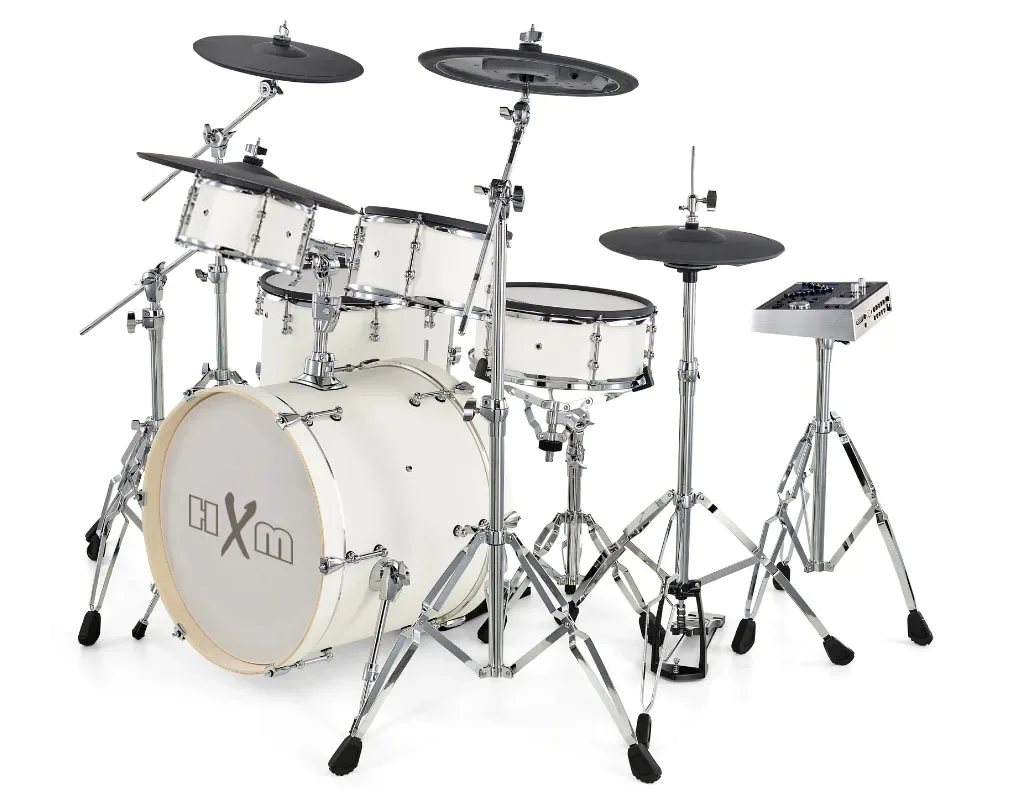 

White Color Acoustic Feeling Electronic Drum Set