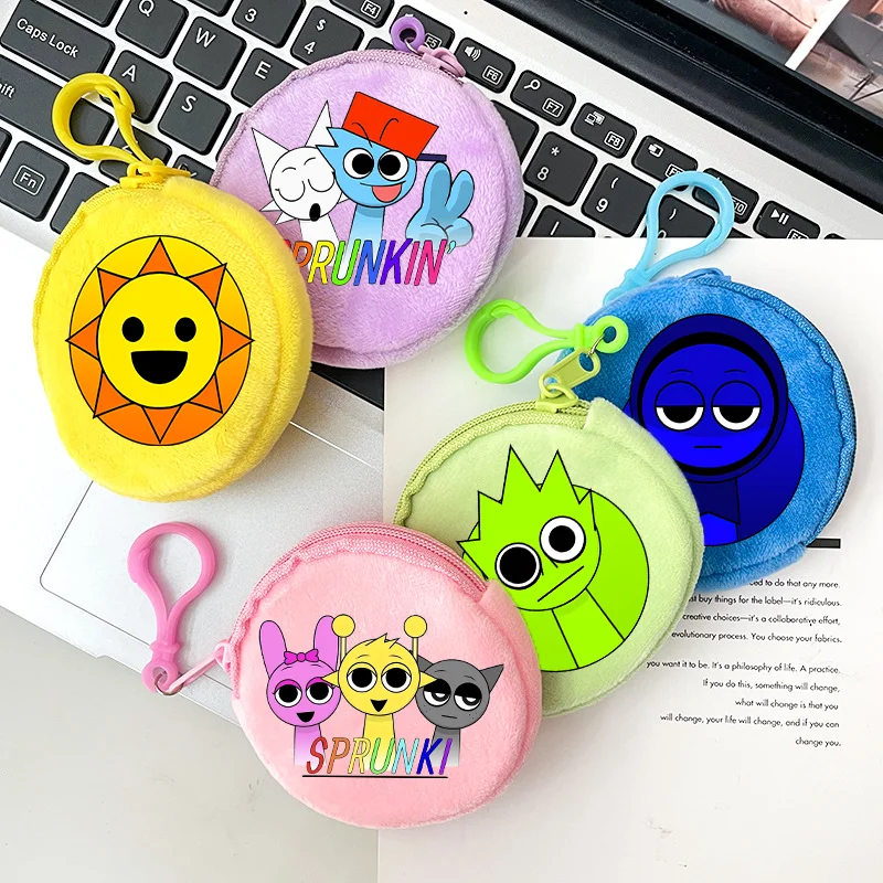 Sprunki Coin Purse Incredibox Cute Cartoon High Quality Plush Wallet Baby Girl Boys Student Mini Storage Bag Child Birthday Gift