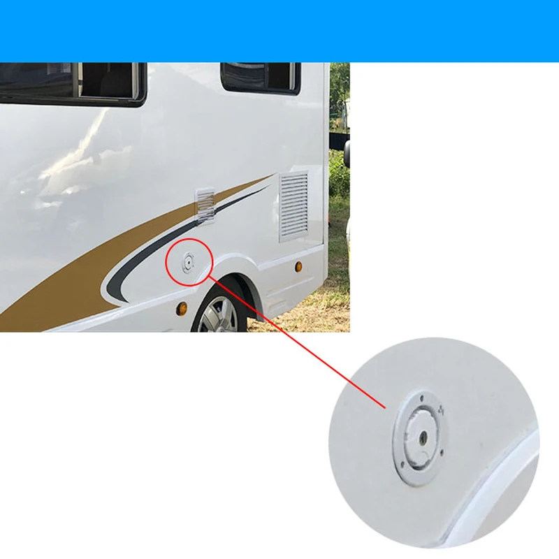 RV Accessories Gravity Fresh Water Fill Hatch Inlet Filter Lockable For Camper RV Boat Trailer White Caravan Accessories