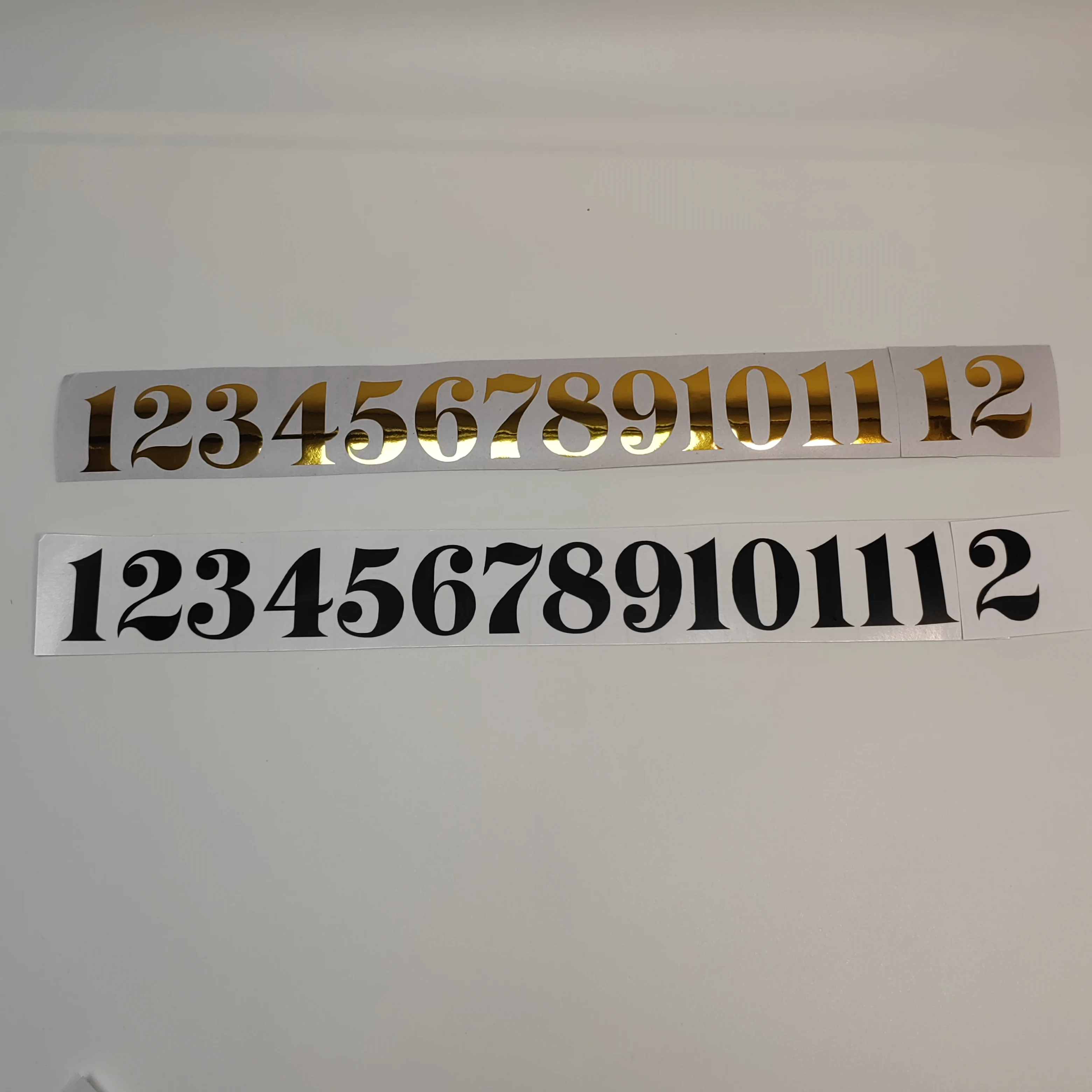Clock Numeral Stickers 3cm European Serif Metallic Gold Black Self Adhesive Decals, Clock Dial Numbers Wall Clock Repair 1-12