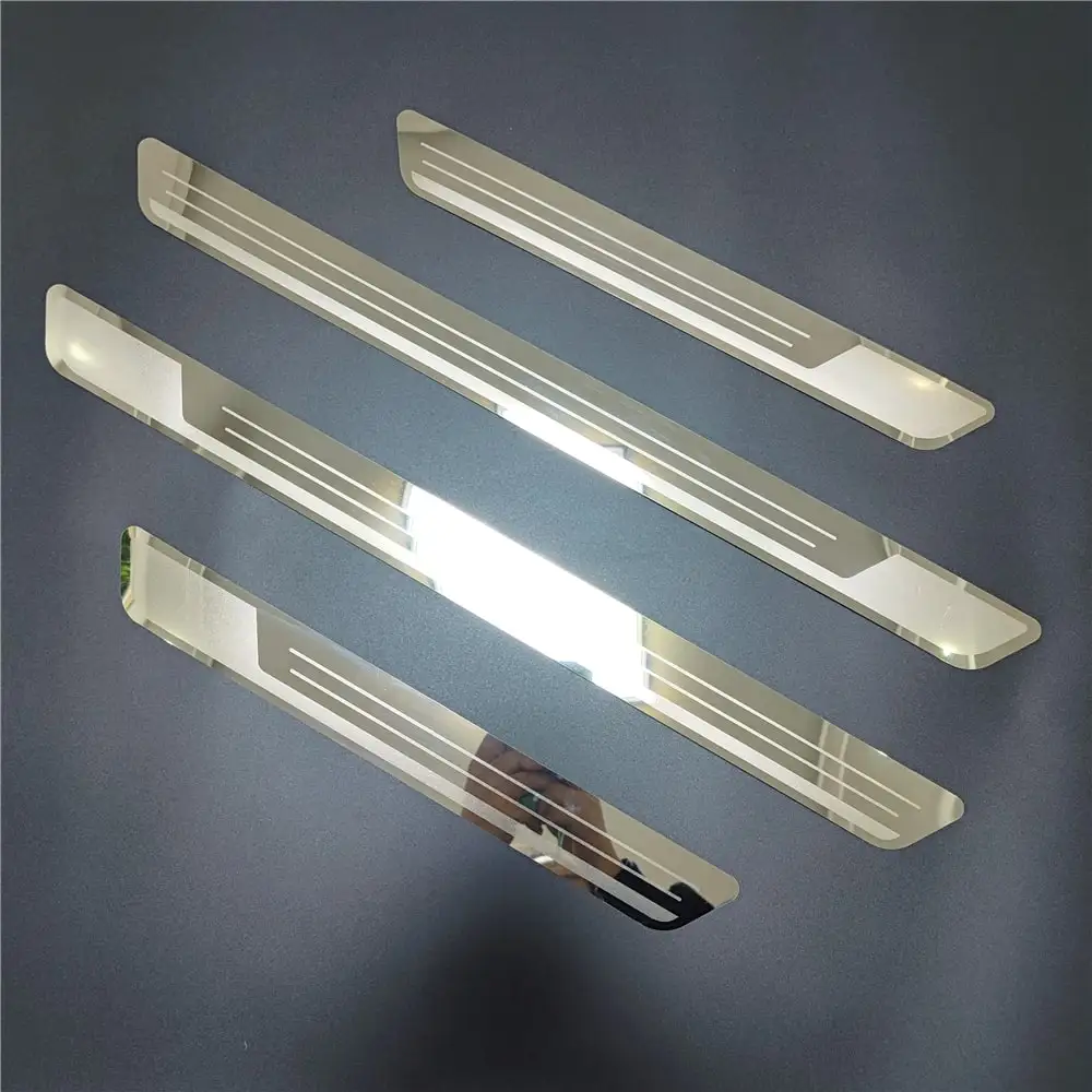Car Door Sill Pedal Protector Chrome Welcome Scuff Plate Trim Guards For Chevrolet TRAVERSE 2008-2020 2021 2022 2023 Accessories