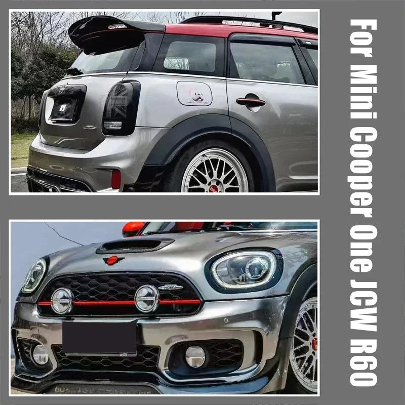 Gloss Black Car Headlight Ring Bezel Trim Surround Cover Taillight Frame Trim Kit For BMW Mini Cooper Countryman F60 2015-2019