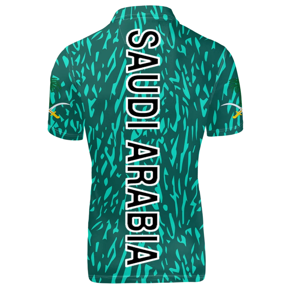 Saudi Arabia Free Custom Name Team Logo Sa Lapel T Shirt Sau Country Travel Arabic Nation Arab Islam Arabian Flag Clothes