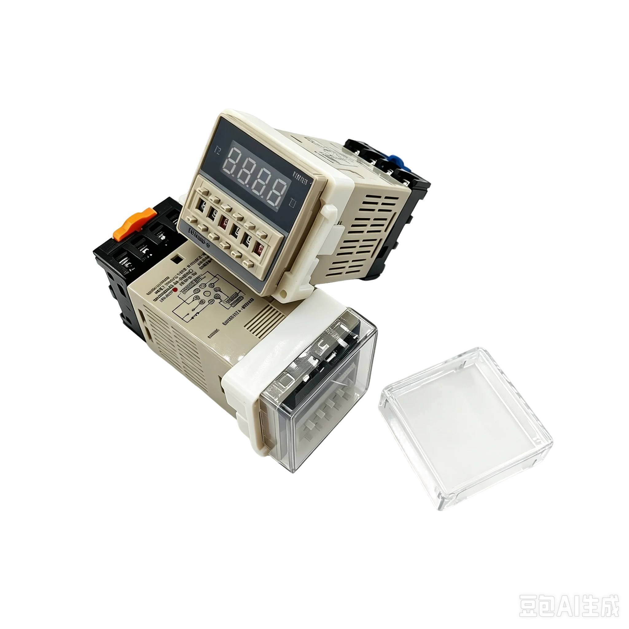 4PCS DH48S-S Digital Delay Timer SPDT 12V 220VAC 24VDC Repeat Cycle Time Relay with Socket Base 0.1S-99H for Electronics