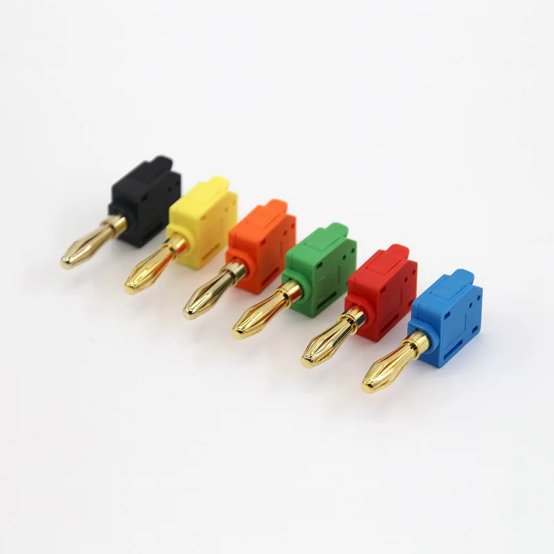 

Banana Plug Direct Insertion 4MM High Current Solderless Quick Wire Connector Gold Nickel Plated Musical Speaker Banana Jack