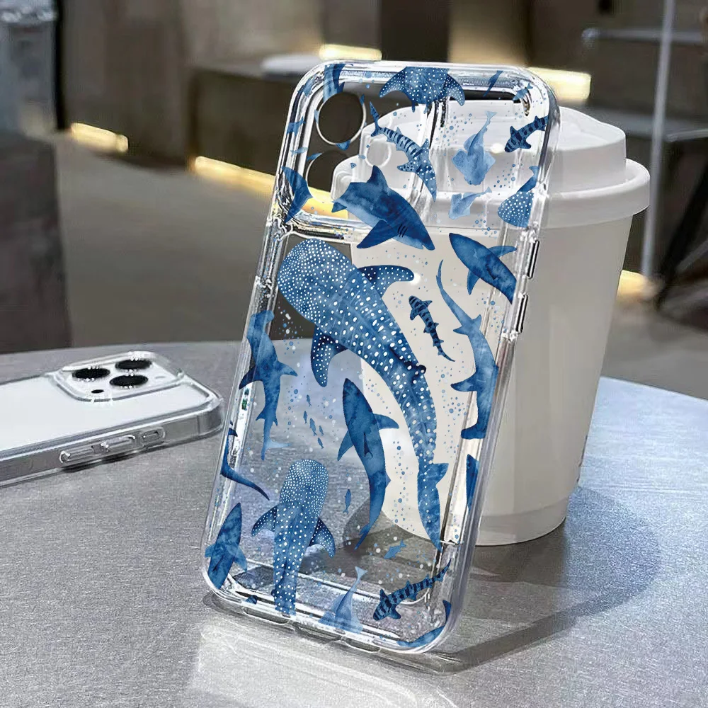 Sea Animals Case For iPhone 18 Pro Max Cover iPhone 16 15 17 14 Pro Max 11 13 12 Pro XS Max X XR Air 16e 18 Soft Tpu Clear Cover view 3