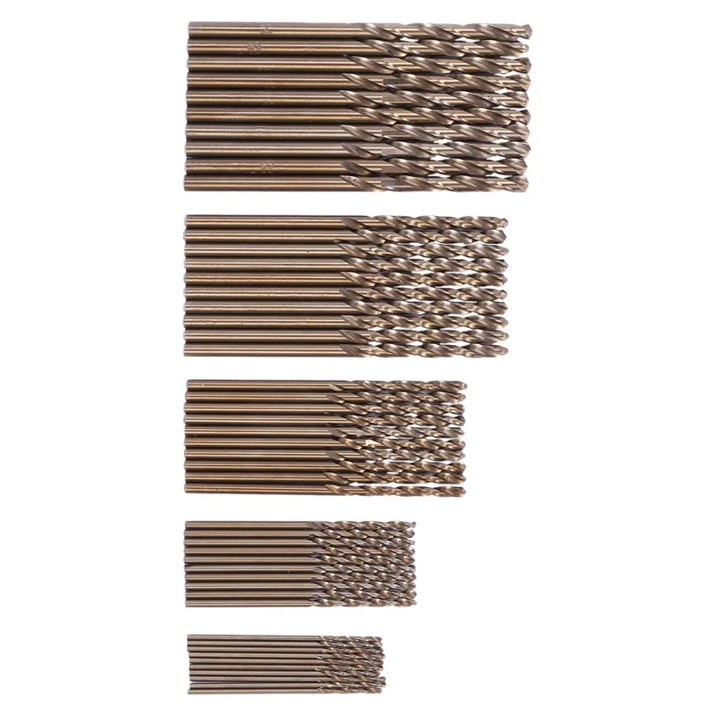 ABBN-150Pcs Drillforce Tools M35 코발트 드릴 비트 세트, Hss-Co 드릴 세트 1-3Mm, 경화 강철, 주철 드릴링용