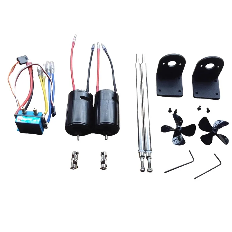 

Комплект лодки с двойным двигателем 550, вал 10/15/20/25/30 см, 320A/480A, матовый двунаправленный ESC для рыбацких лодок с дистанционным управлением